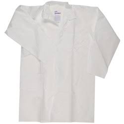 White Disposable Lab Coat, XL, Pack of 25 M838200