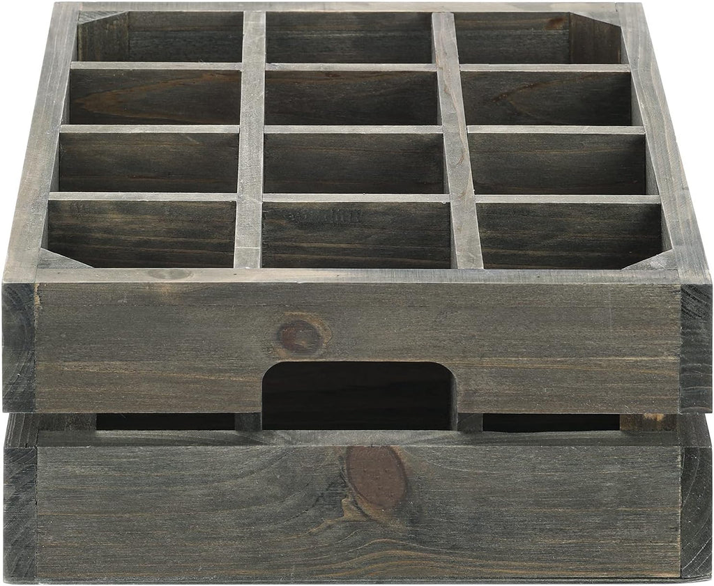 Wooden Crate Drink Carrier with Handles F265761