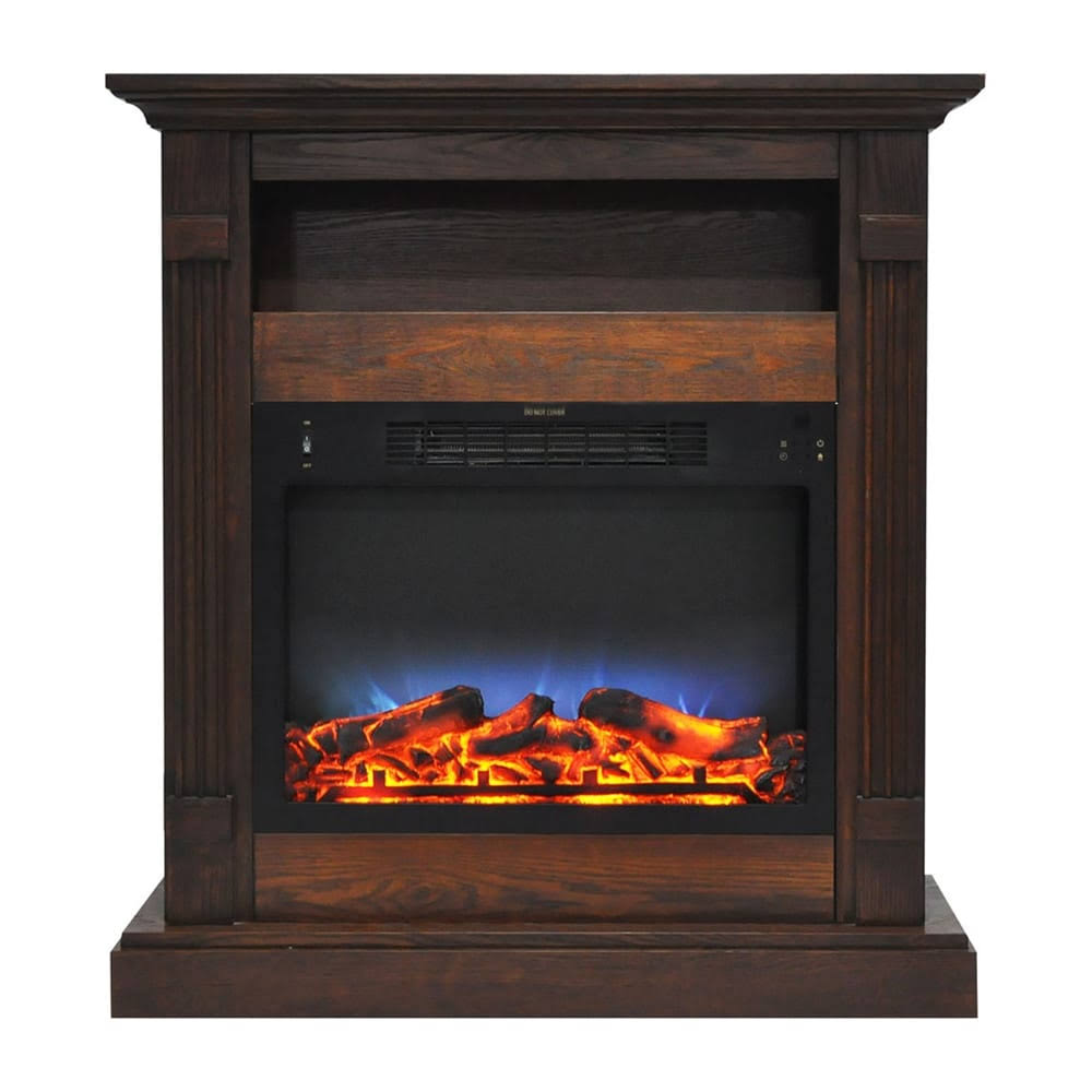 Sienna Electric Fireplace with Walnut Mantel Y493