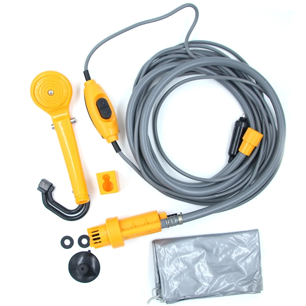 Portable Shower Kit with Pump, 6 Meter Cable, Max 2.5L Per Minute H337290
