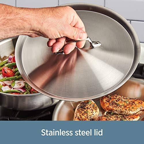 Stainless Steel 3-Ply Saute Pan with Lid M704