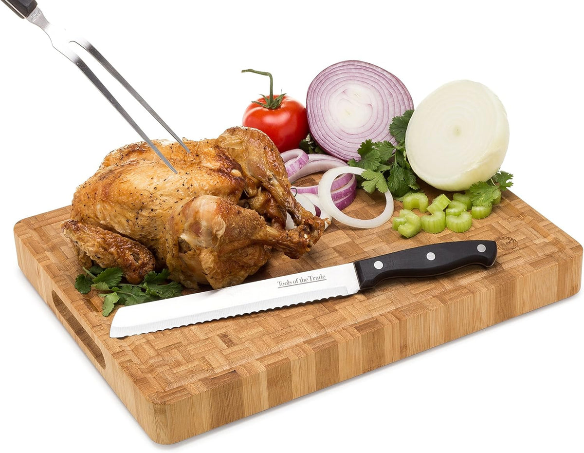 End Grain Bamboo Cutting Board, Extra Large, Pack of 2 K3775