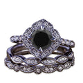Black Diamond 3pcs Ring Set A8401