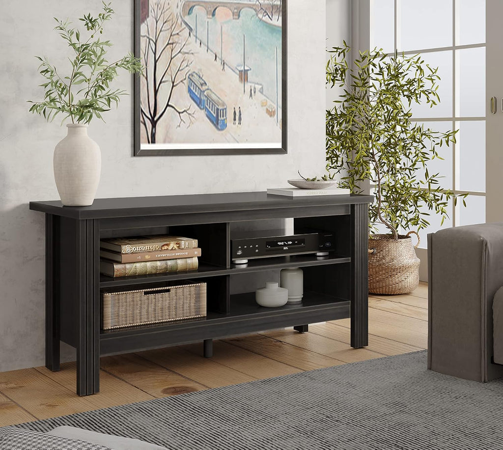 Black Fireplace TV Stand with Storage, 70'' U809