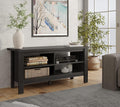 Black Fireplace TV Stand with Storage, 70'' U809