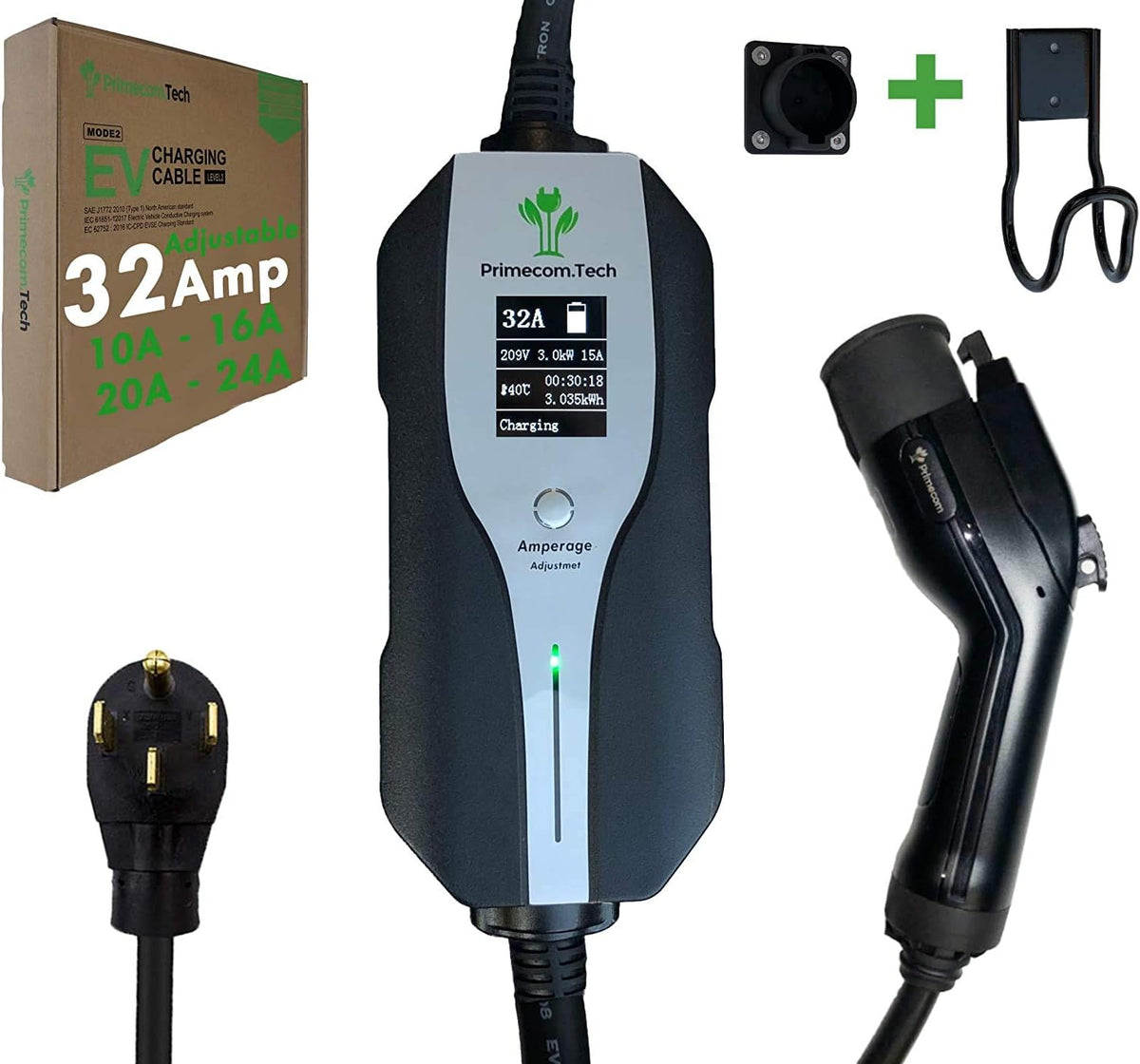 Level 2 Electric Vehicle Charger with 30Ft Cable A93738