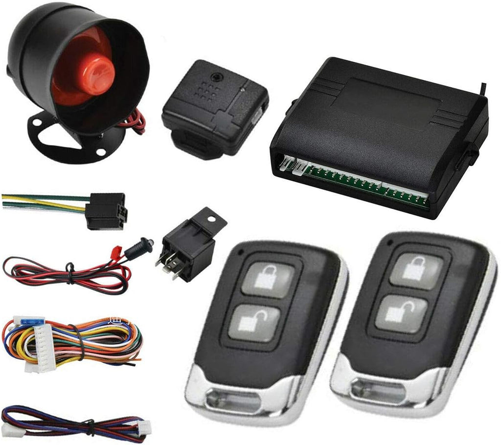Car Central Lock Kit with Shock Sensor and 2 Replacement Remote Control S752482