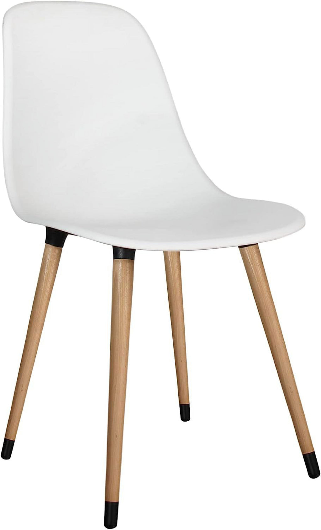 White Plastic Dining Side Chairs Set of 4 U999419