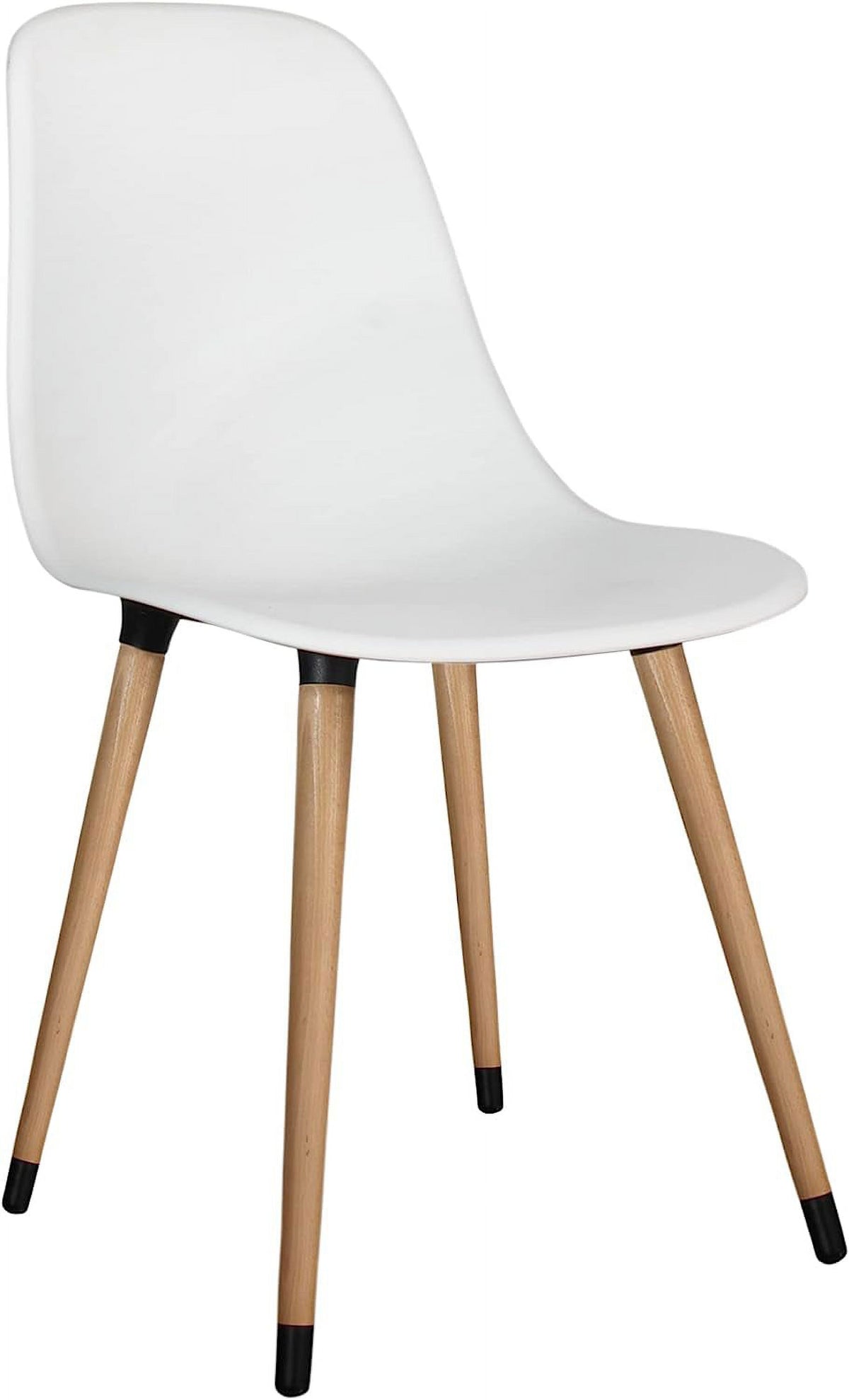 White Plastic Dining Side Chairs Set of 4 U999419