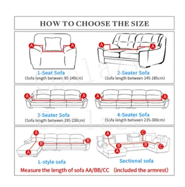 4 Seater Stretch Removable Sofa Slipcover Set T7723