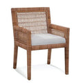 Driftwood/Cream and Teal Plaid Dining Chair I79829