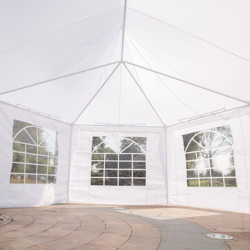 White Octagon 8-Wall Party Canopy Gazebo Tent F4932