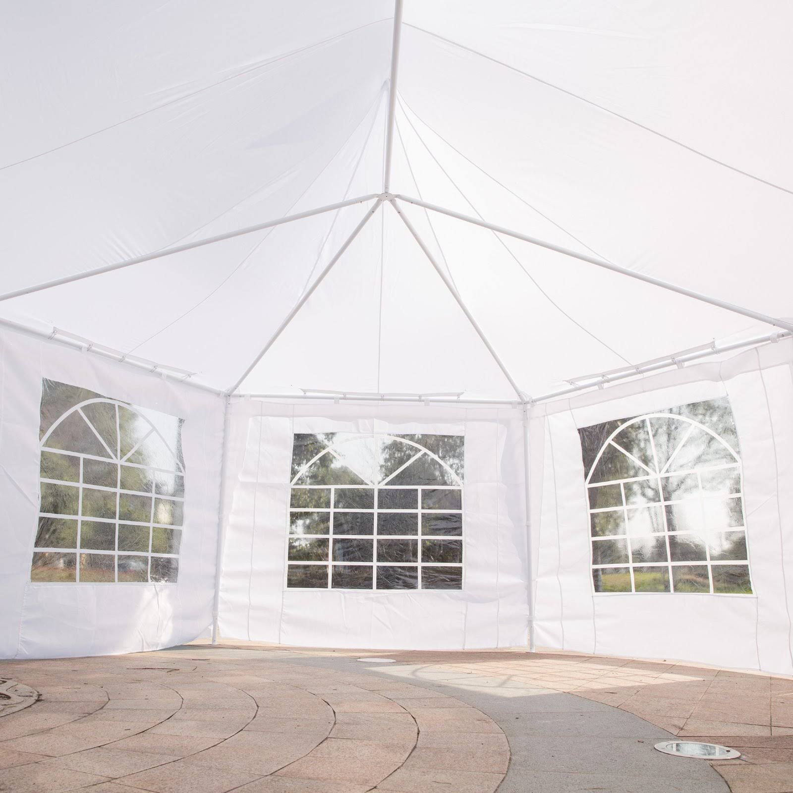 White Octagon 8-Wall Party Canopy Gazebo Tent F4932