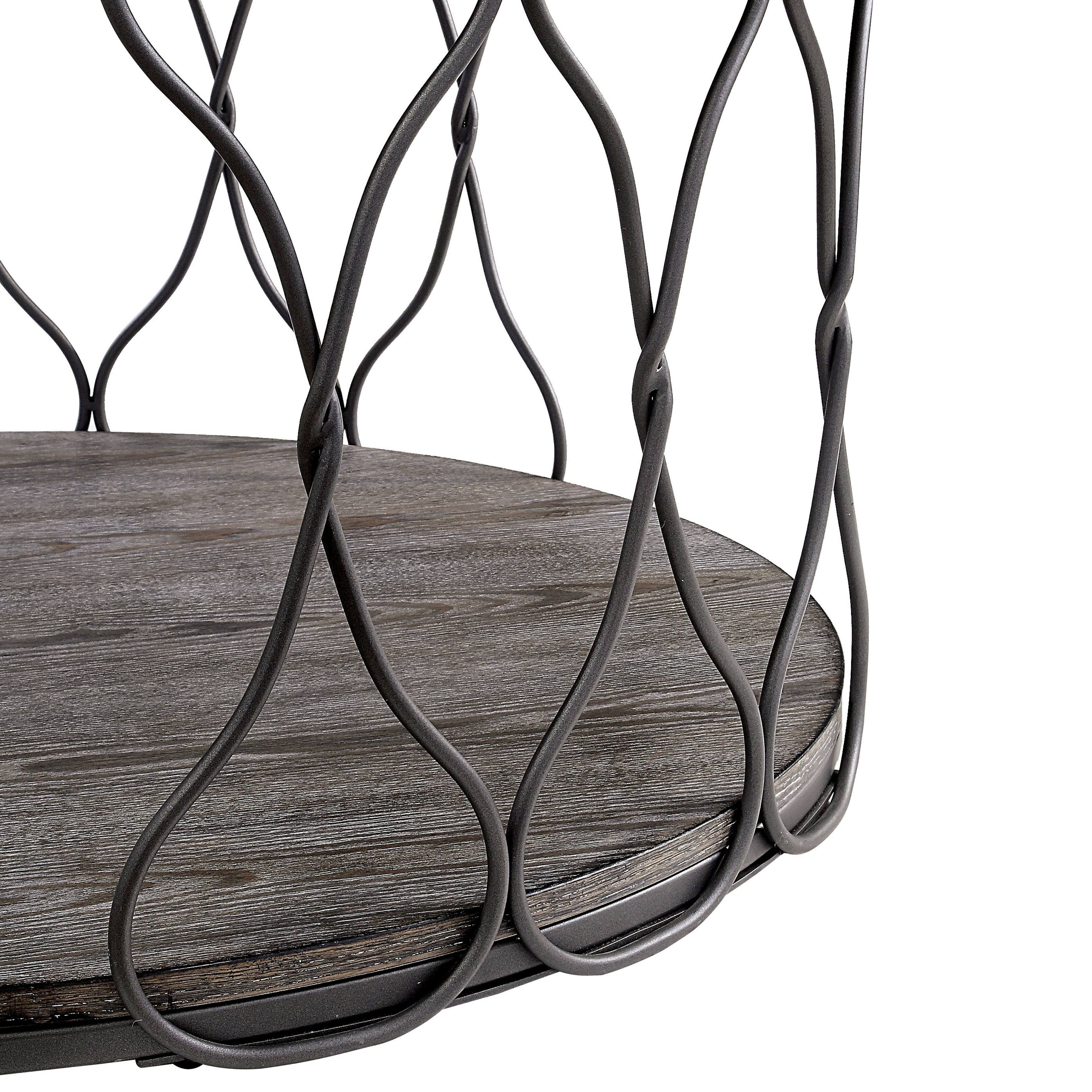 Rustic Grey Metal Round Coffee Table N20099