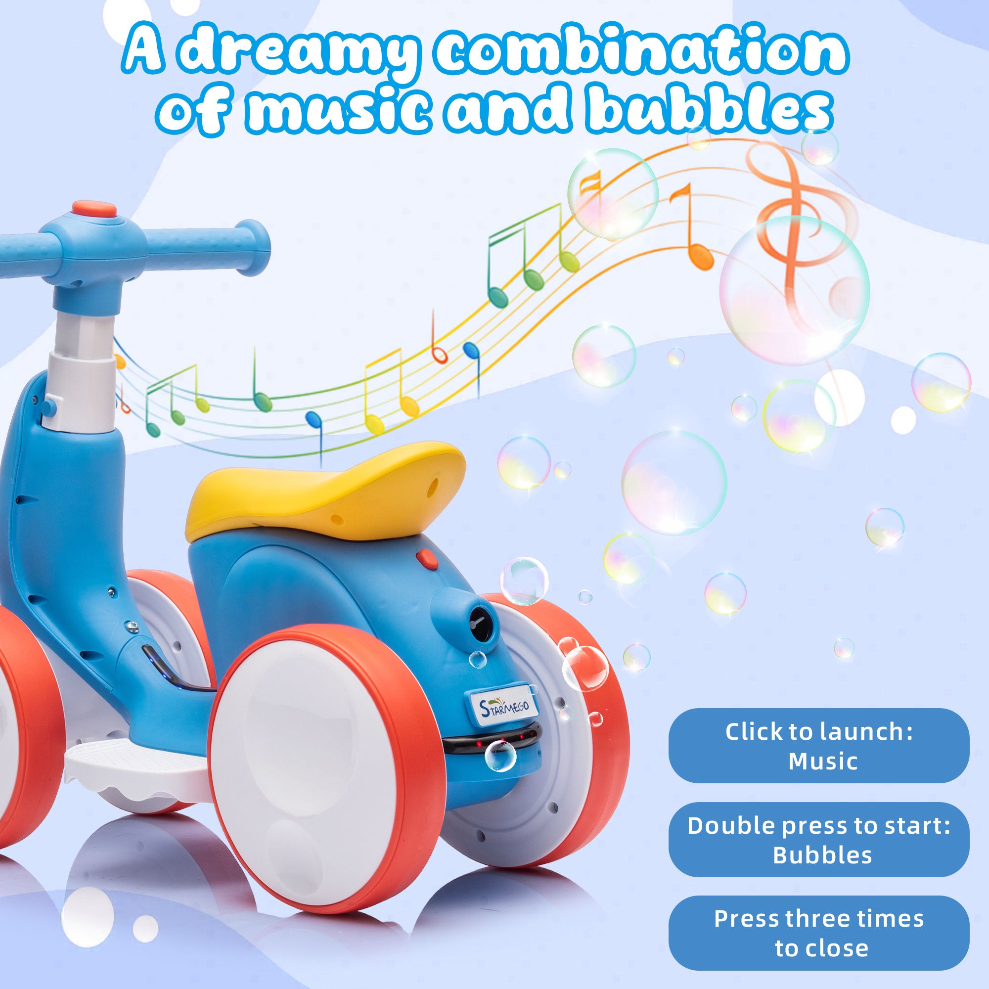 Blue Ride On Electric Car with Remote Control A61700