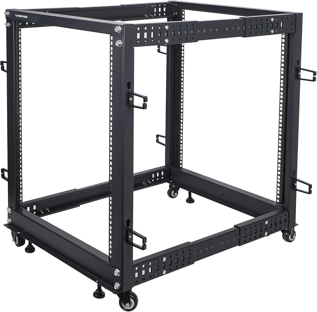15U Wall-Mount Open Frame Server and Network Equipment Rack with Adjustable Depth 12"-20" D360