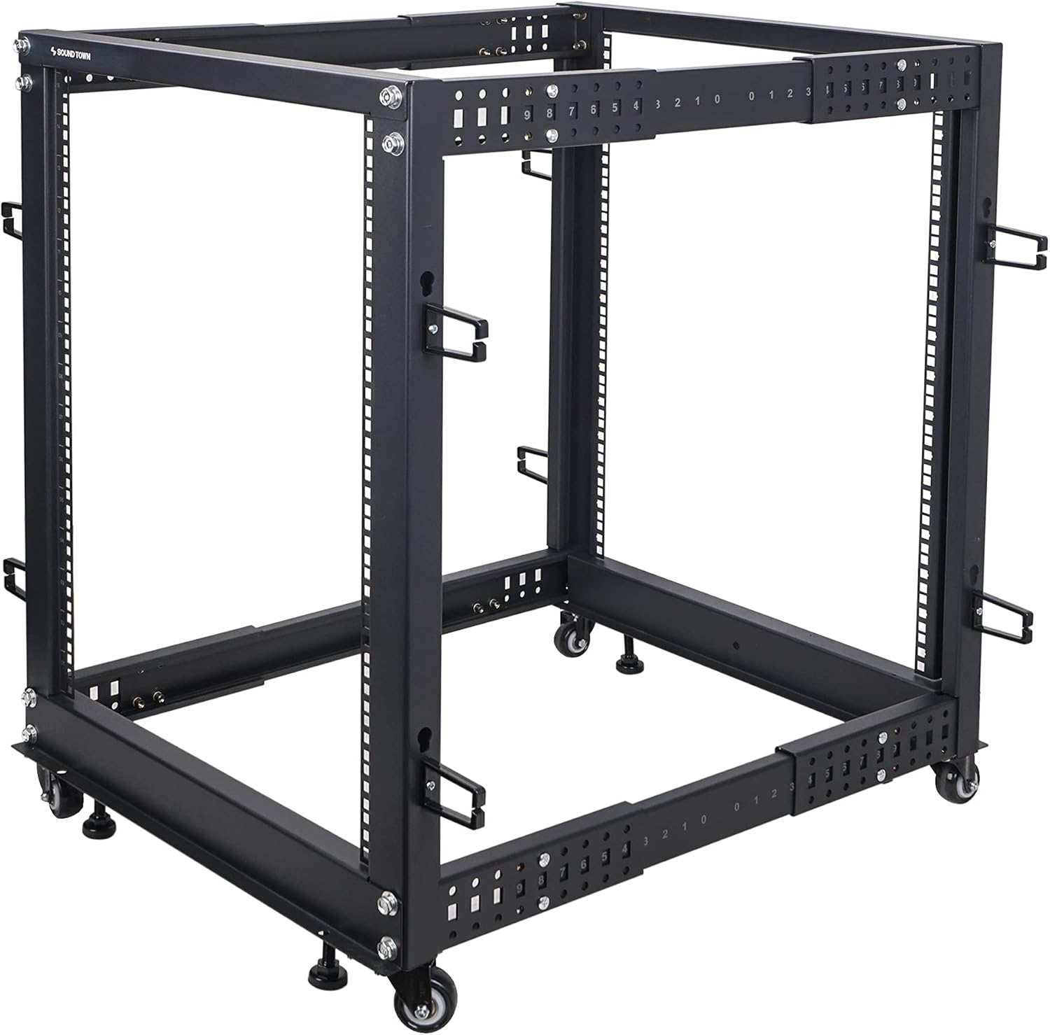 15U Wall-Mount Open Frame Server and Network Equipment Rack with Adjustable Depth 12"-20" D360