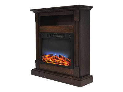 Sienna Electric Fireplace with Walnut Mantel Y493