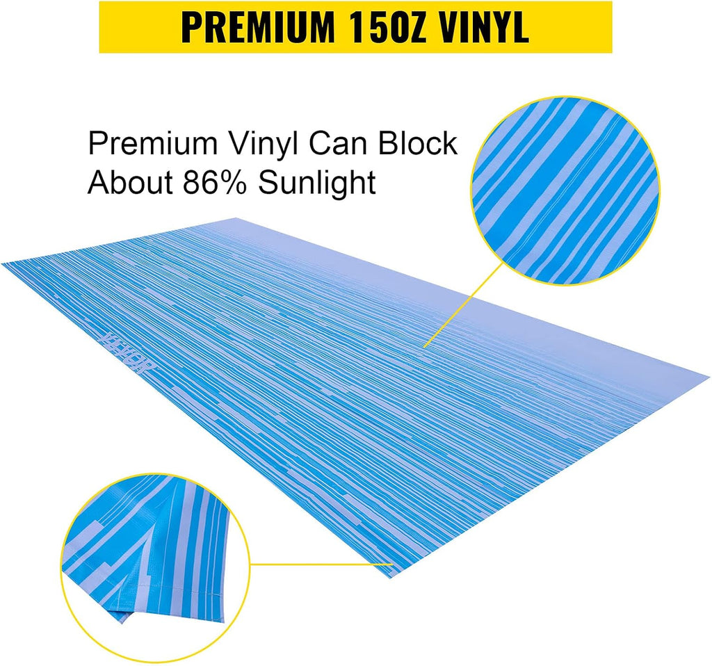 19' Camper Awning Fabric Replacement Ocean Blue Fade X1221