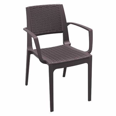 Brown Stacking Patio Dining Armchair Set of 2 K666931