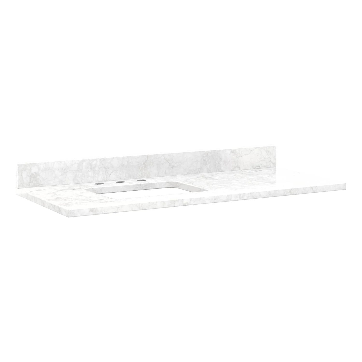 Marble Vanity Top for Rectangular Undermount Sink in Carrara X757