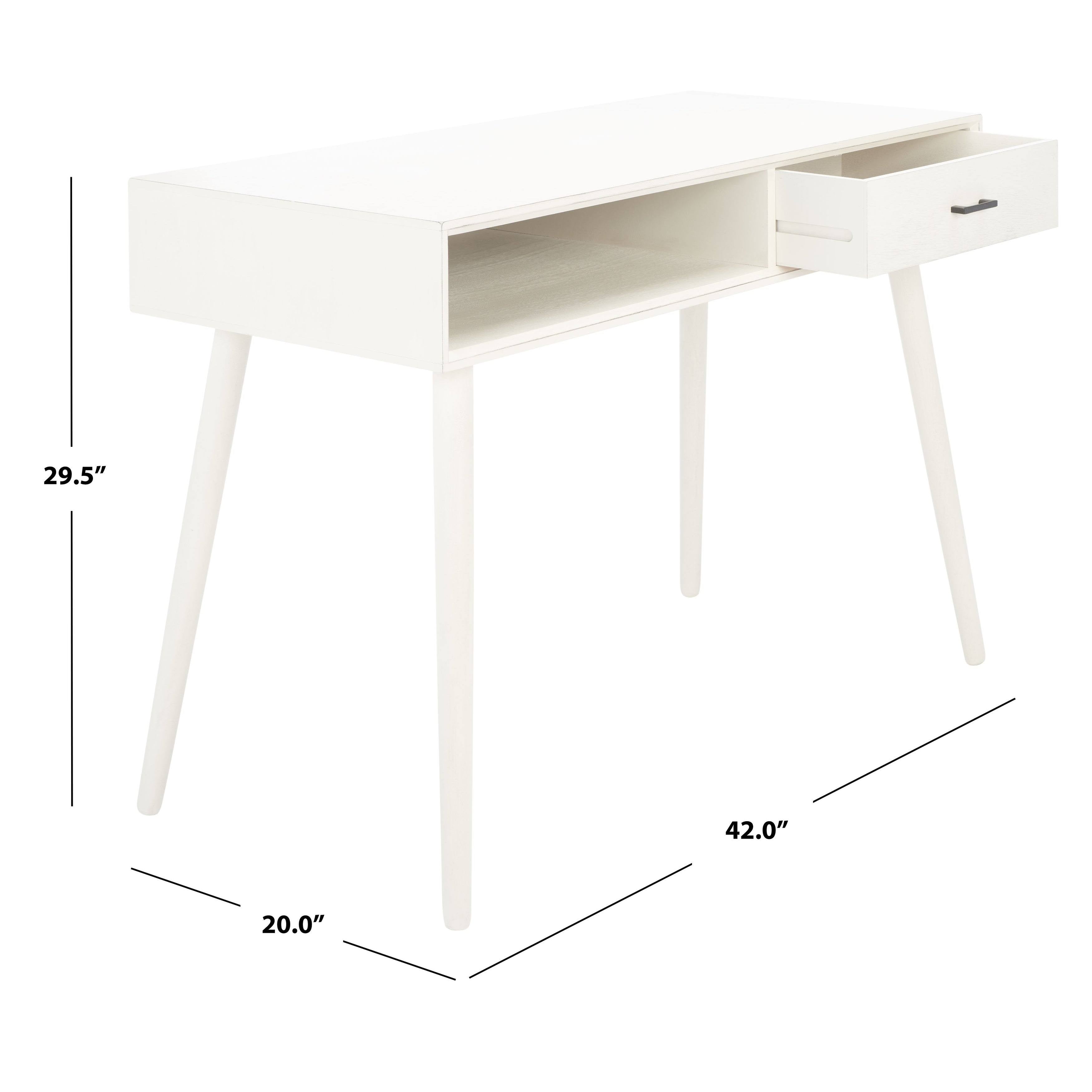 Distressed White 1 Drawer Writing Desk H471041