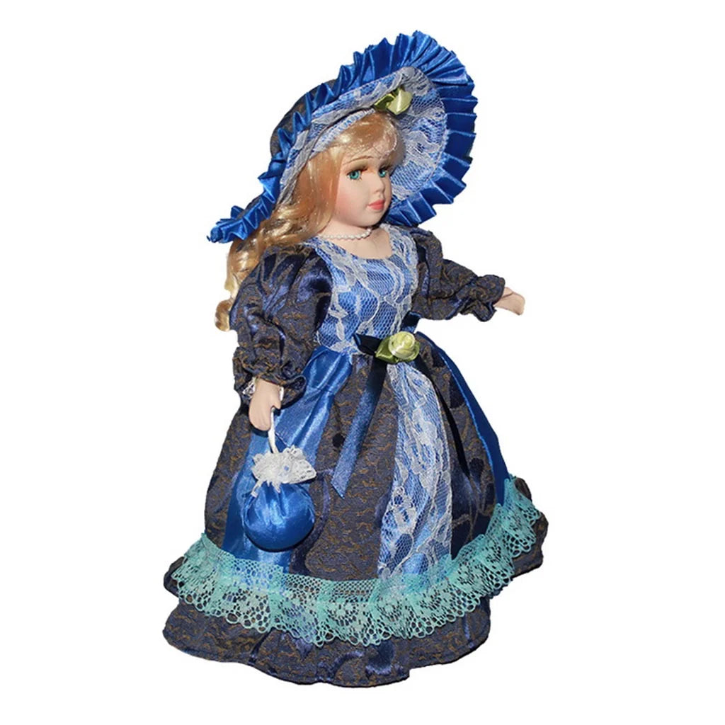 Antique Elegant Porcelain Girl Doll Standing Figurines Handicraft Dolls Z17566