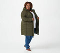 Olive Quilted Puffer, Size X-Small C91960