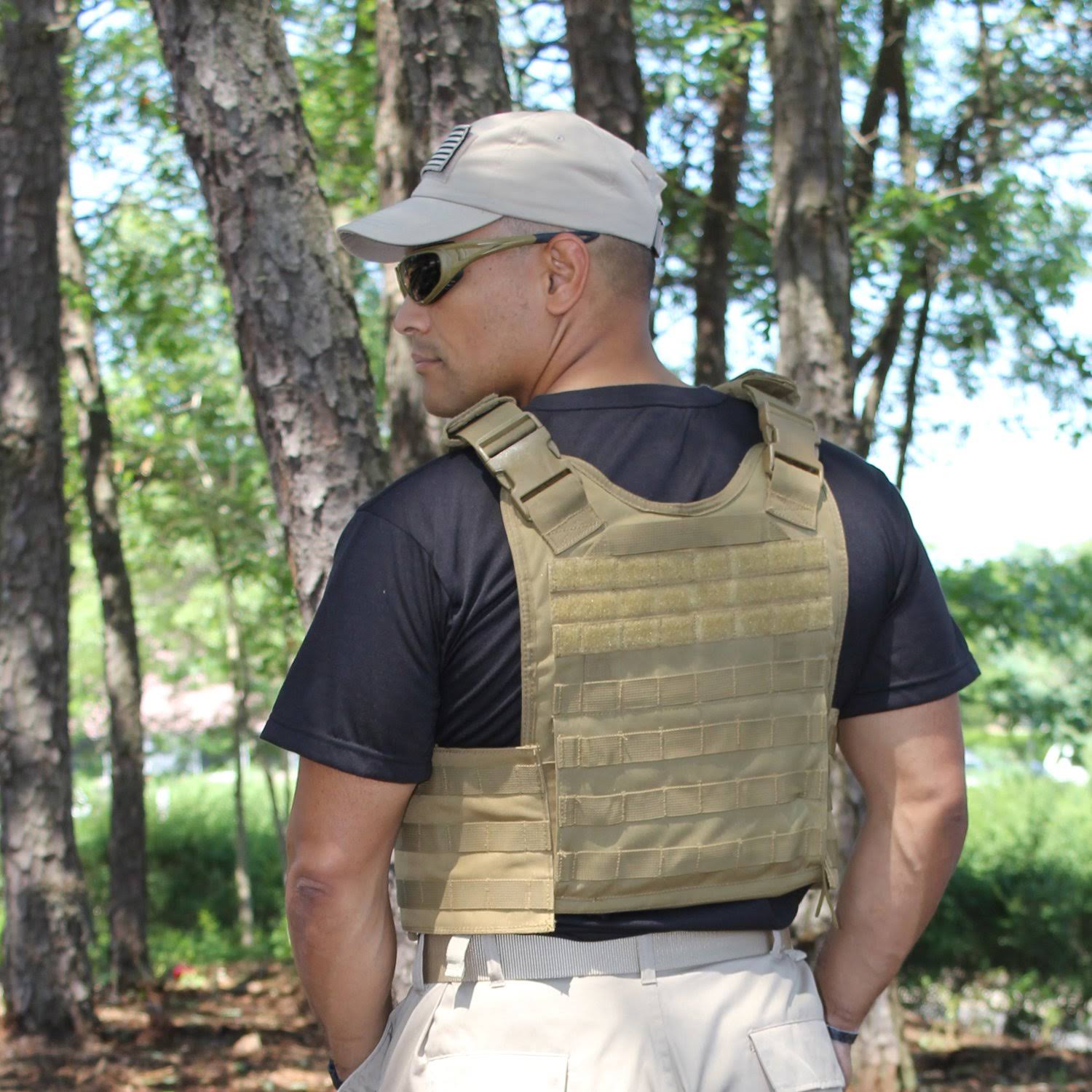 Black Molle Plate Carrier Vest A695