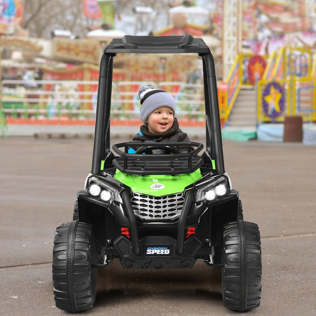 Green Black Kids Ride On UTV Truck G256