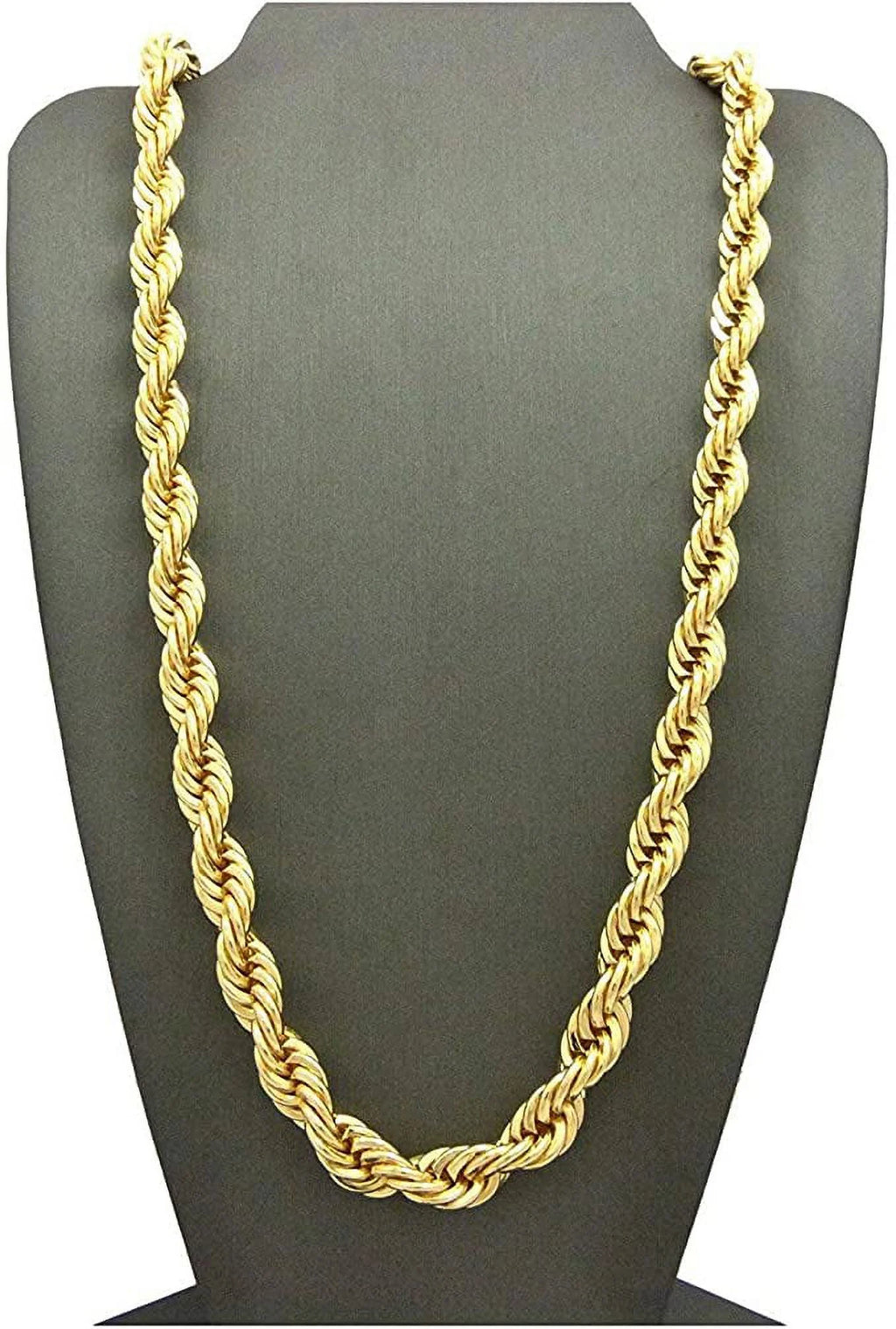 24k Gold Plated Rope Chain Necklace G7545