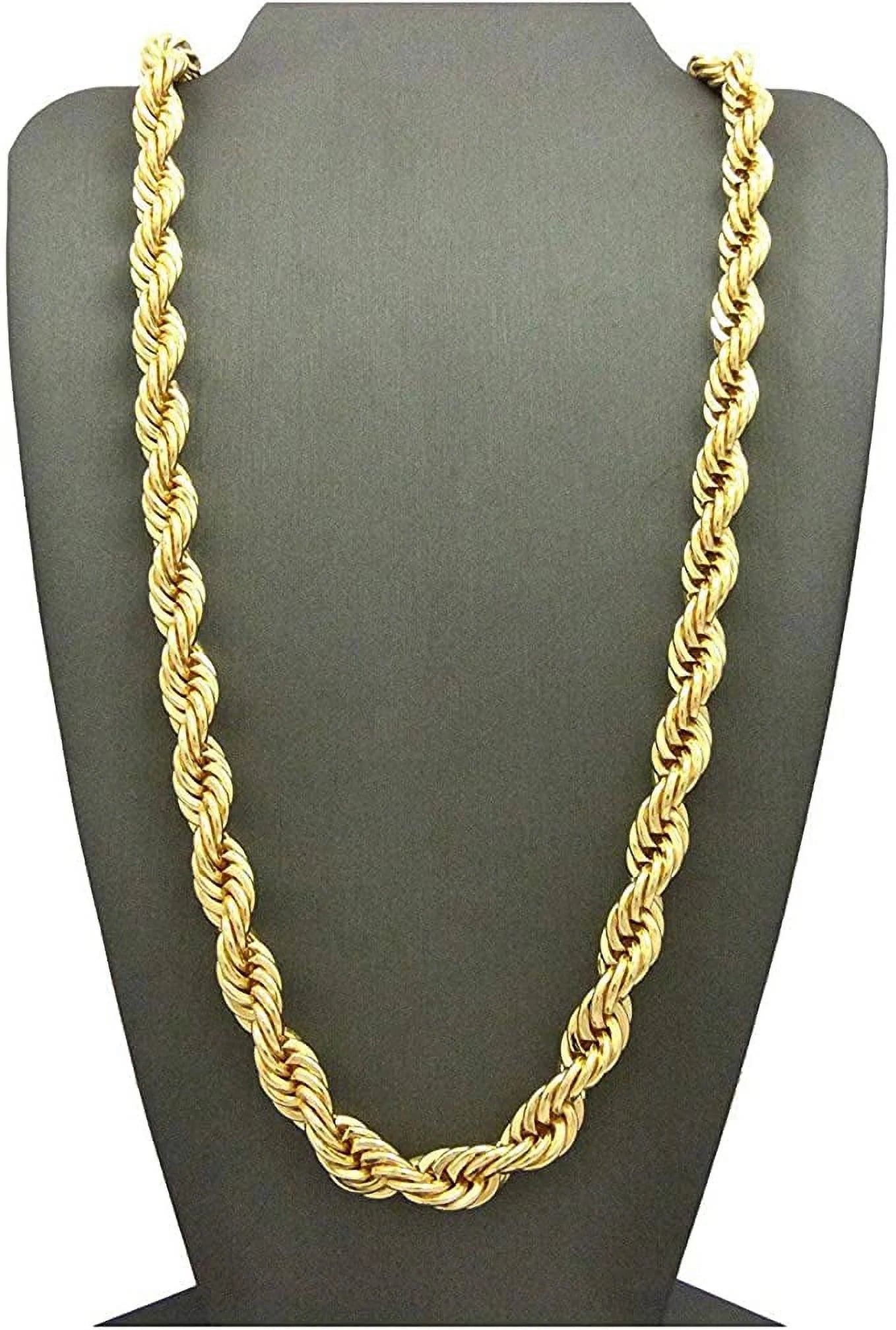 24k Gold Plated Rope Chain Necklace G7545