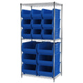 Yellow Wire Shelving with 12 Bins I610036
