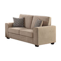 Khaki Fabric Loveseat with Sleeper Q312237