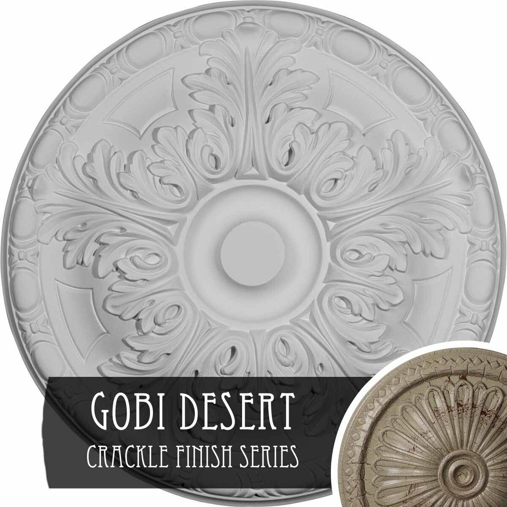 15 3/4x22OD x 5/8x22P Hand-Painted Ceiling Medallion C141603