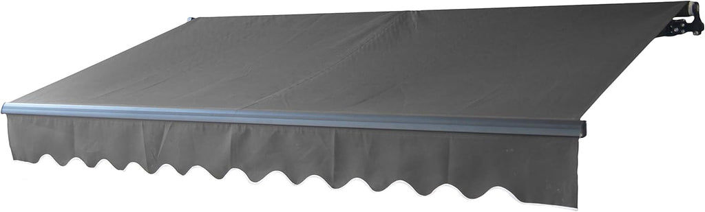 Motorized Retractable Patio Canopy Awning 10 x 8 Feet Gray E6305