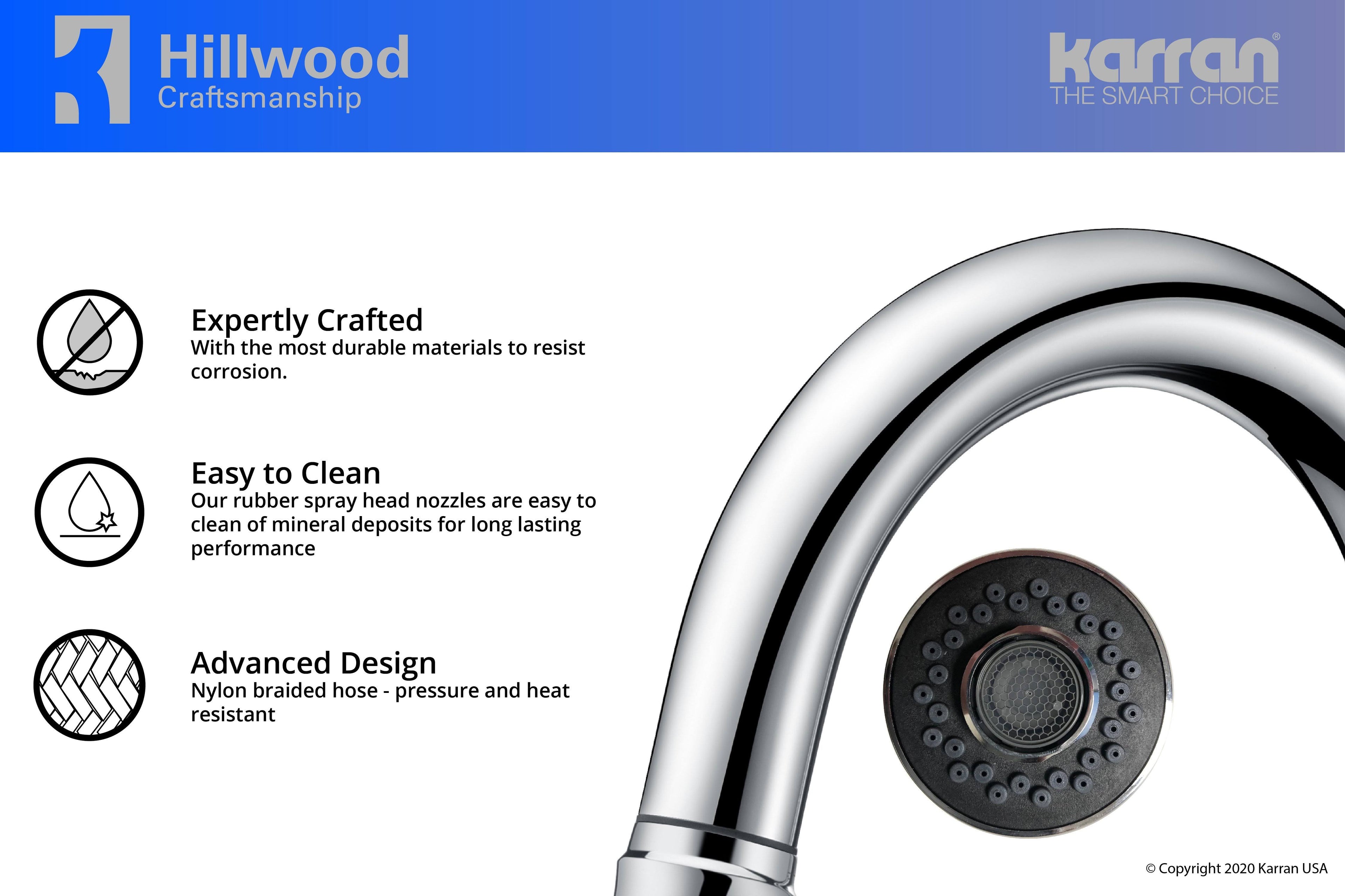 Chrome Single-Handle Pull-Down Sprayer Kitchen Faucet I3316