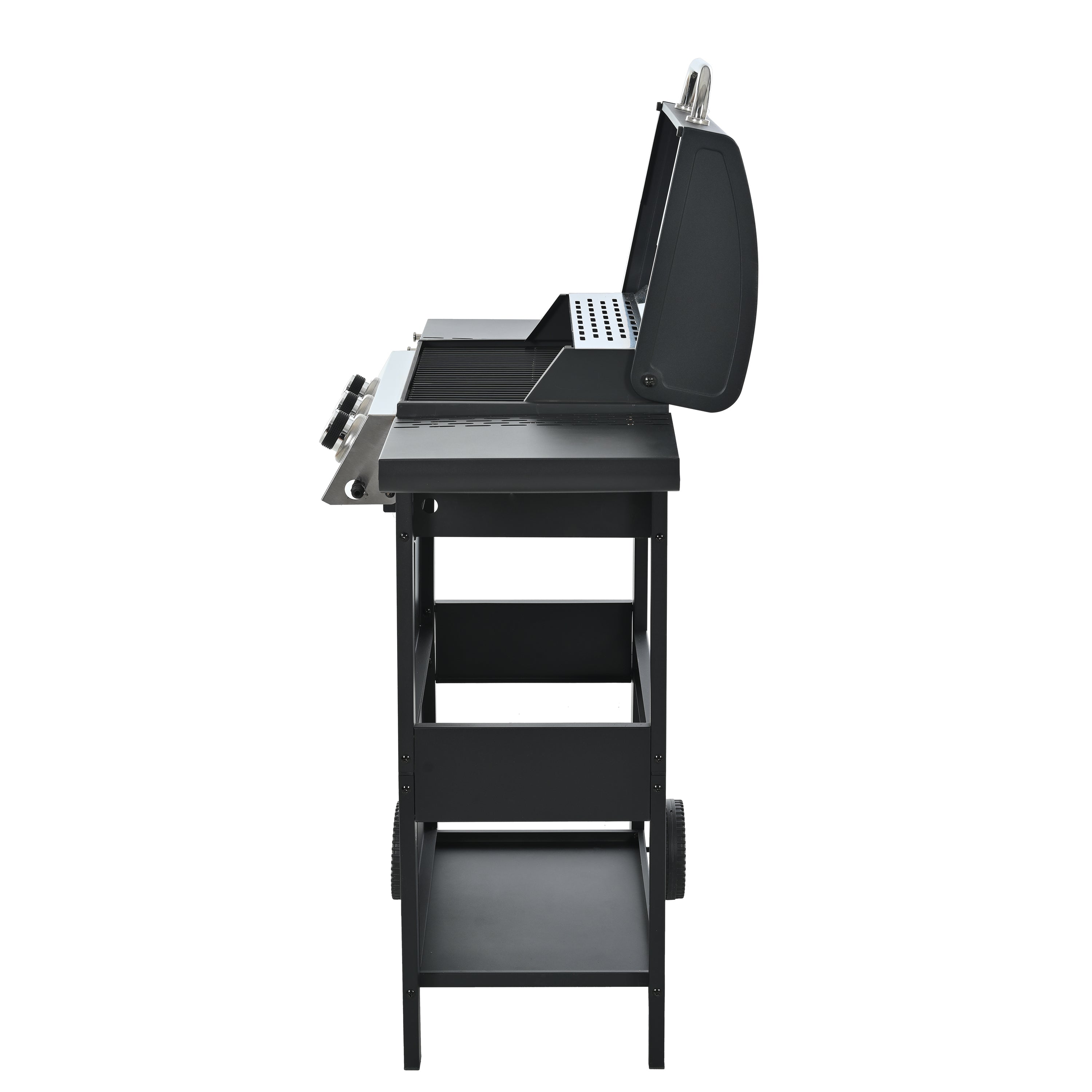3 Burner Portable Propane Gas Grill Stainless Steel Black J267