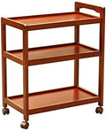Solid Wood Rolling Bar Cart U17702