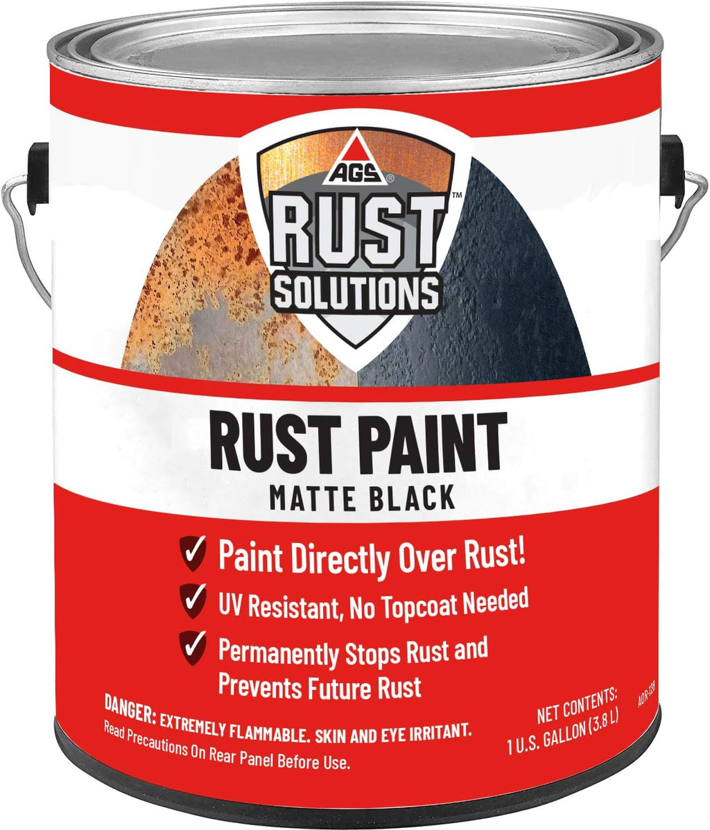 Matte Black Anti-Rust Paint, 1 Gallon U815135