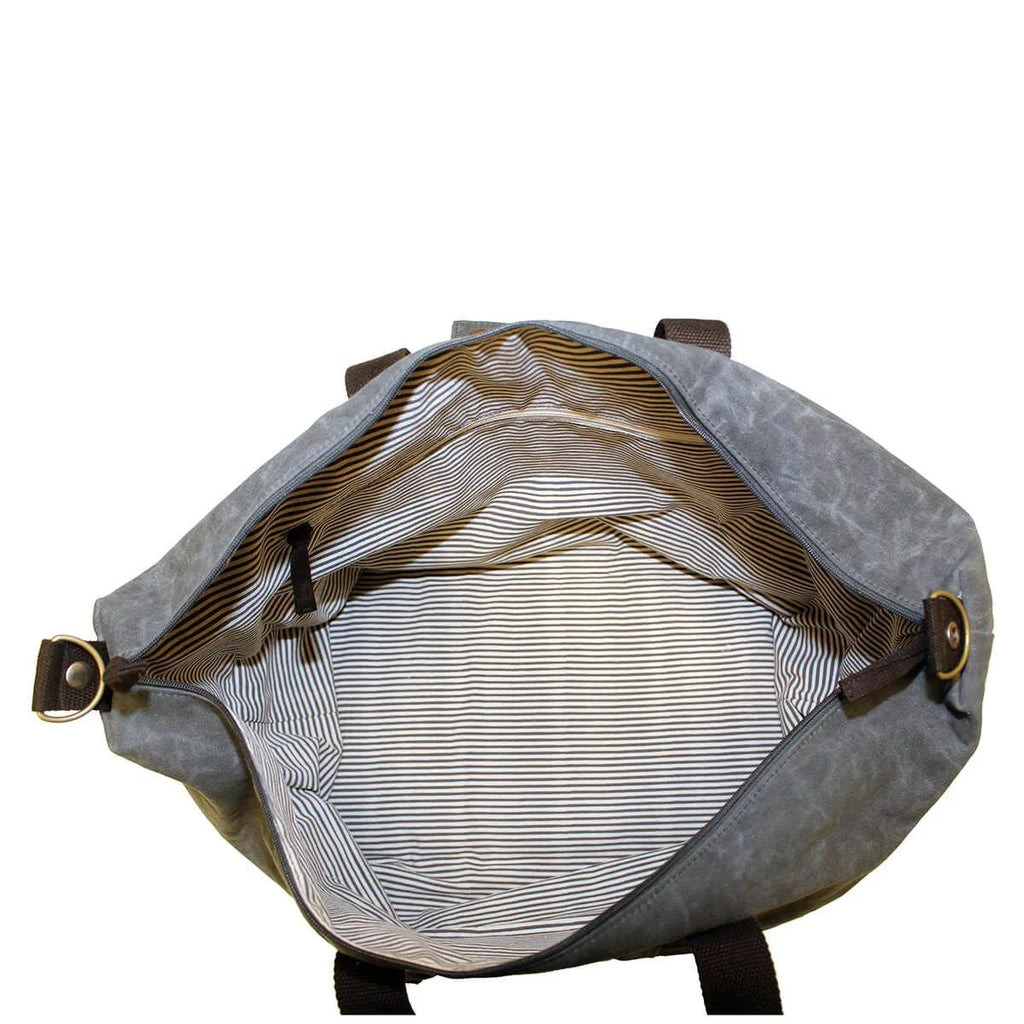 Slate Waxed Canvas Weekender P3804