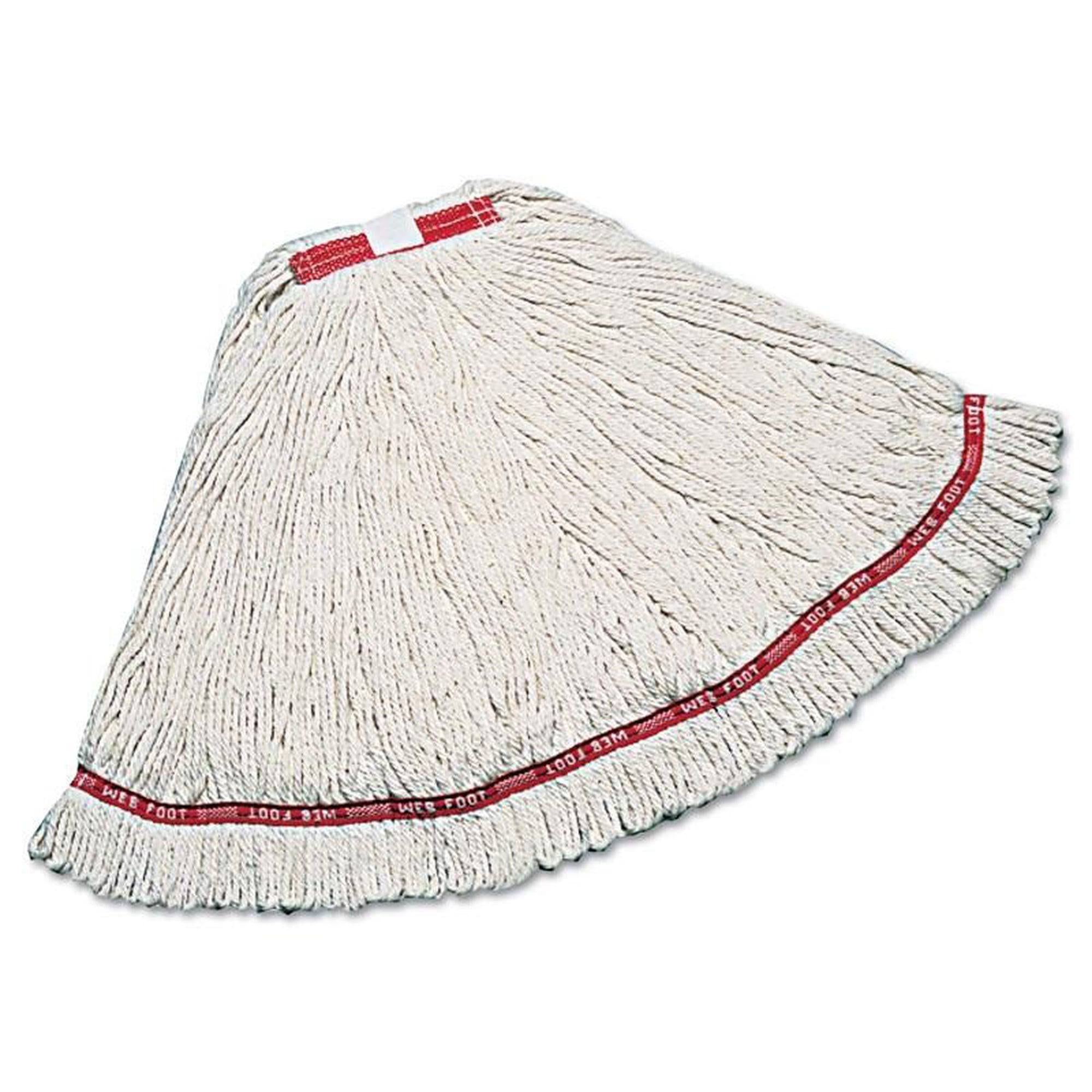 Cotton/Synthetic Wet Mop, White, Medium, 6/Carton N982