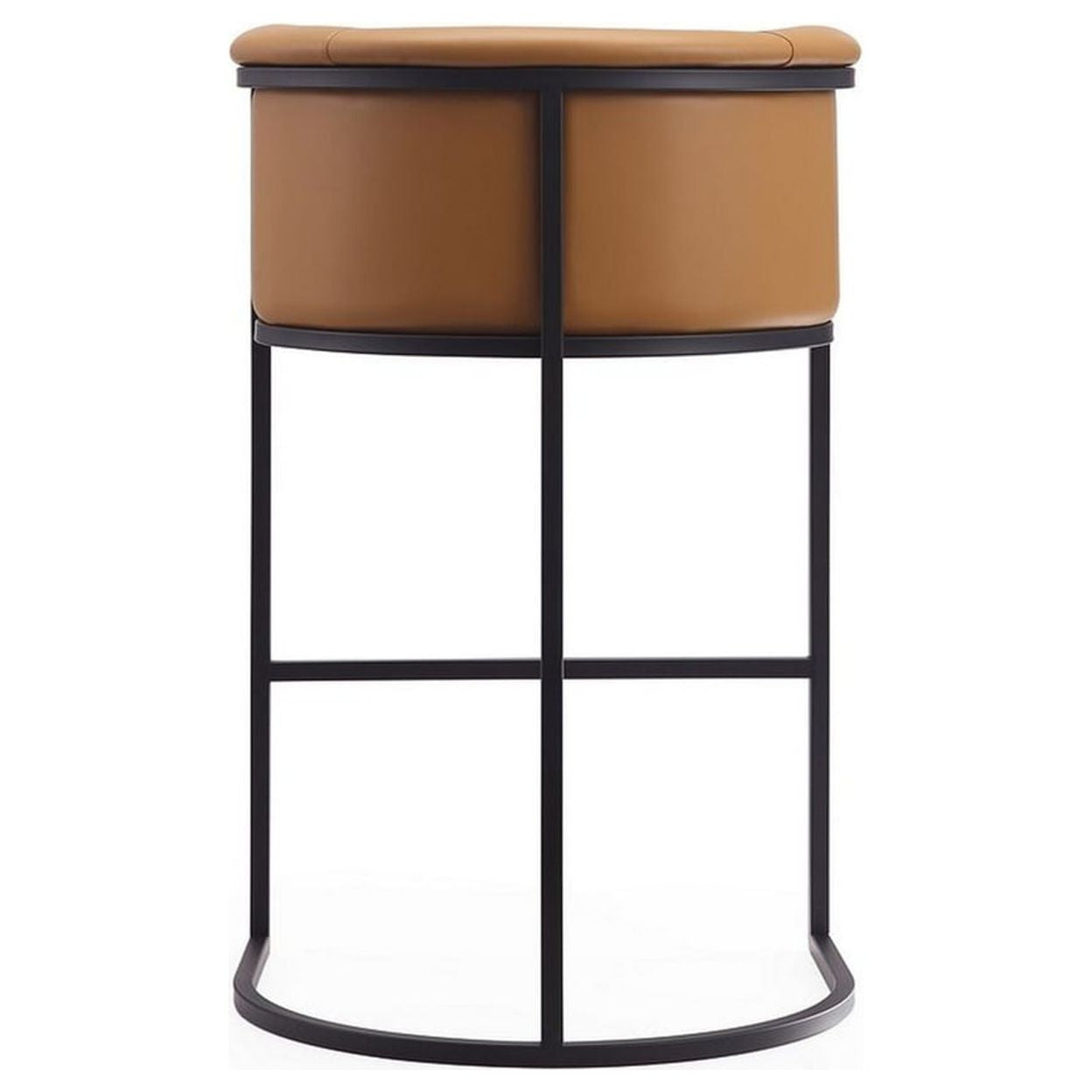Camel and Black Metal Barstool (Set of 3) N116715