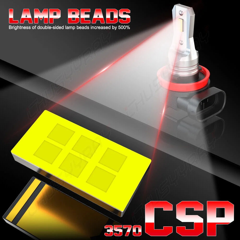 6000K LED Headlights 9008/H13 High Low Beam H11/H8/H9 Fog Lights Bulbs S9916