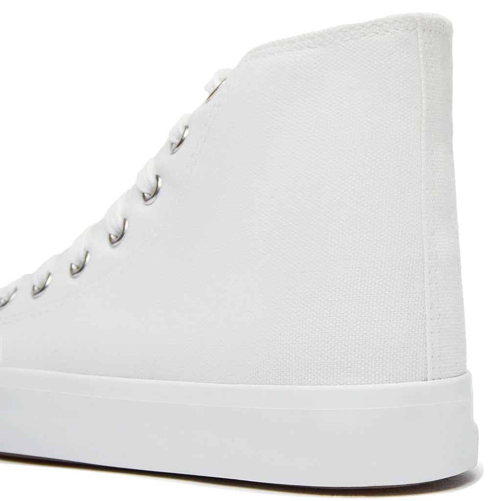 Off-White Canvas High Top Lace-Up Sneakers I495919