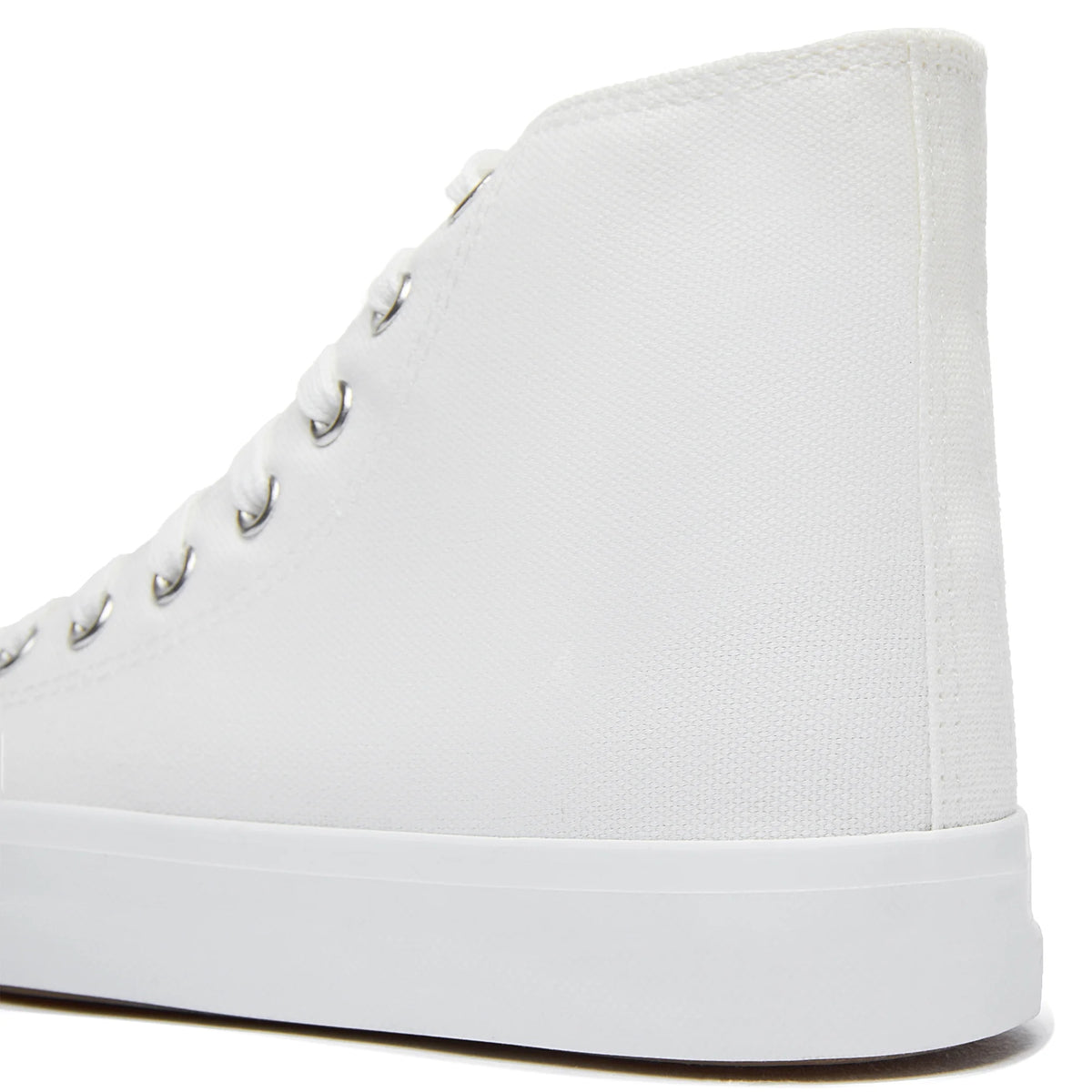 Off-White Canvas High Top Lace-Up Sneakers I495919