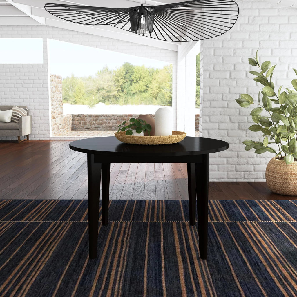 Black Round Wood Dining Table S41591