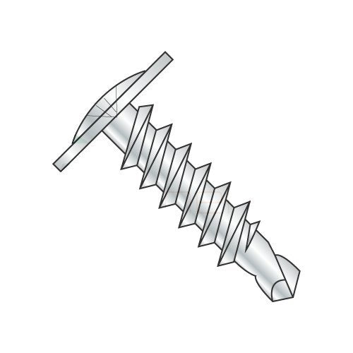 #8 x 1 1/2 Self-Drilling Screws, Phillips, Modified Truss Head, Steel, Zinc, #2 Drill Point S342541