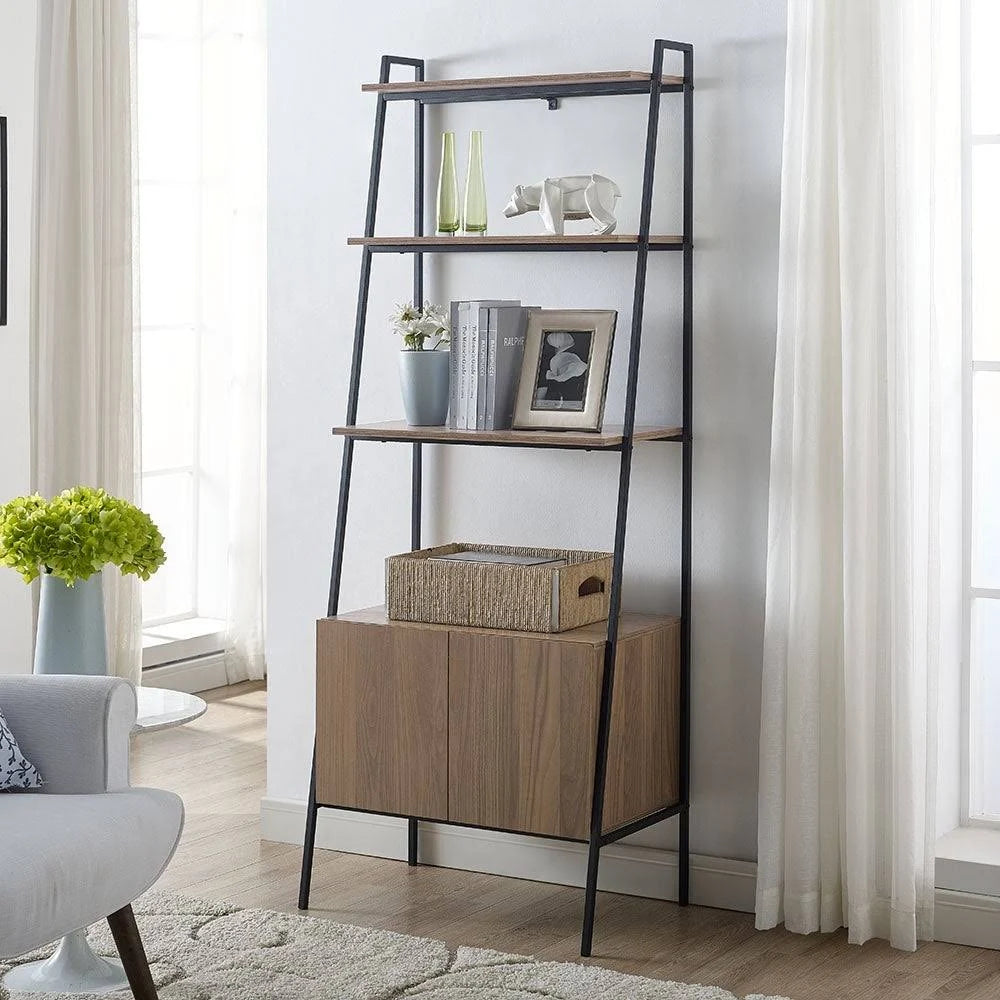 72-inch Ladder Storage Bookshelf Mocha P59376