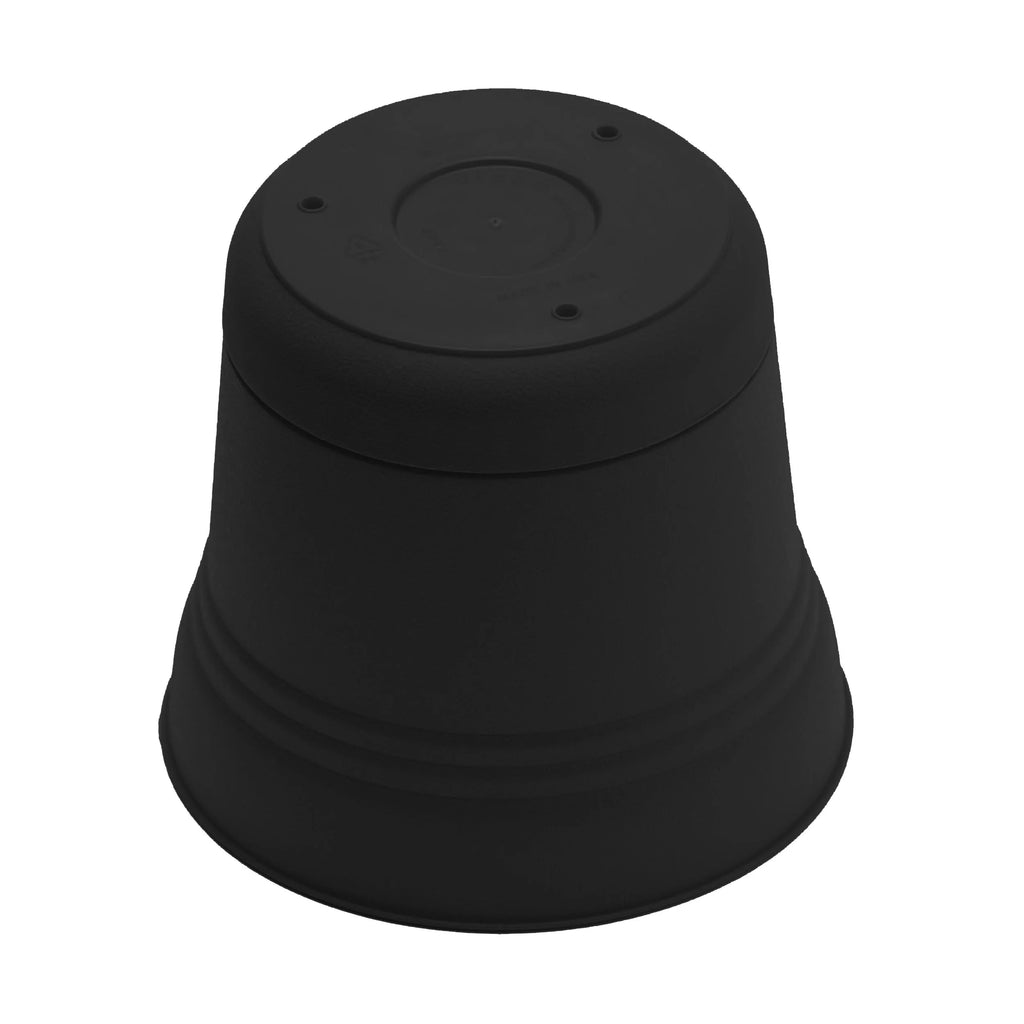 Black Resin Planter with Saucer I2488